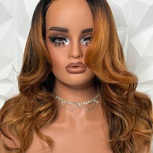 Custom Honey Blonde Glueless Human Wig